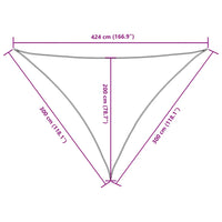 Para-sol estilo vela tecido oxford triangular 3x3x4,24 m