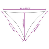 Para-sol estilo vela tecido oxford triangular 5x6x6 m