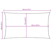 Para-sol estilo vela tecido oxford retangular 2x4,5 m terracota