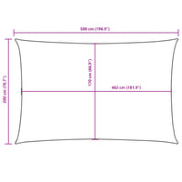 Para-sol estilo vela tecido oxford retangular 2x5 m terracota