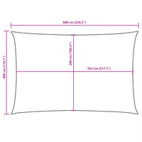 Guarda-Sol tecido Oxford retangular 3x6 m terracota