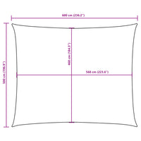 Guarda-Sol estilo vela tecido Oxford retangular 5x6 m terracota