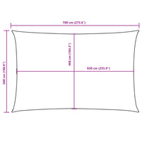 Para-sol estilo vela tecido oxford retangular 5x7 m terracota