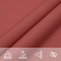 Para-sol estilo vela tecido oxford retangular 5x8 m terracota