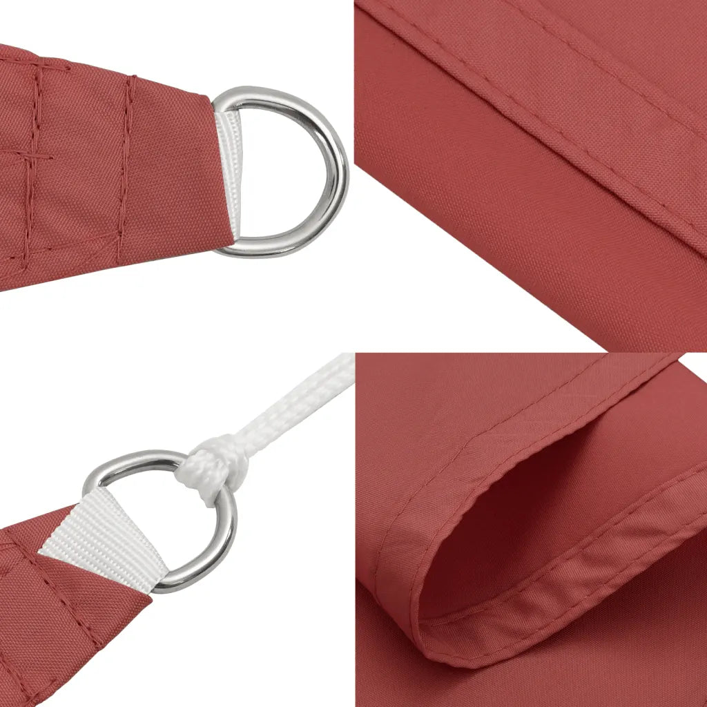 Para-sol estilo vela tecido oxford retangular 6x8 m terracota