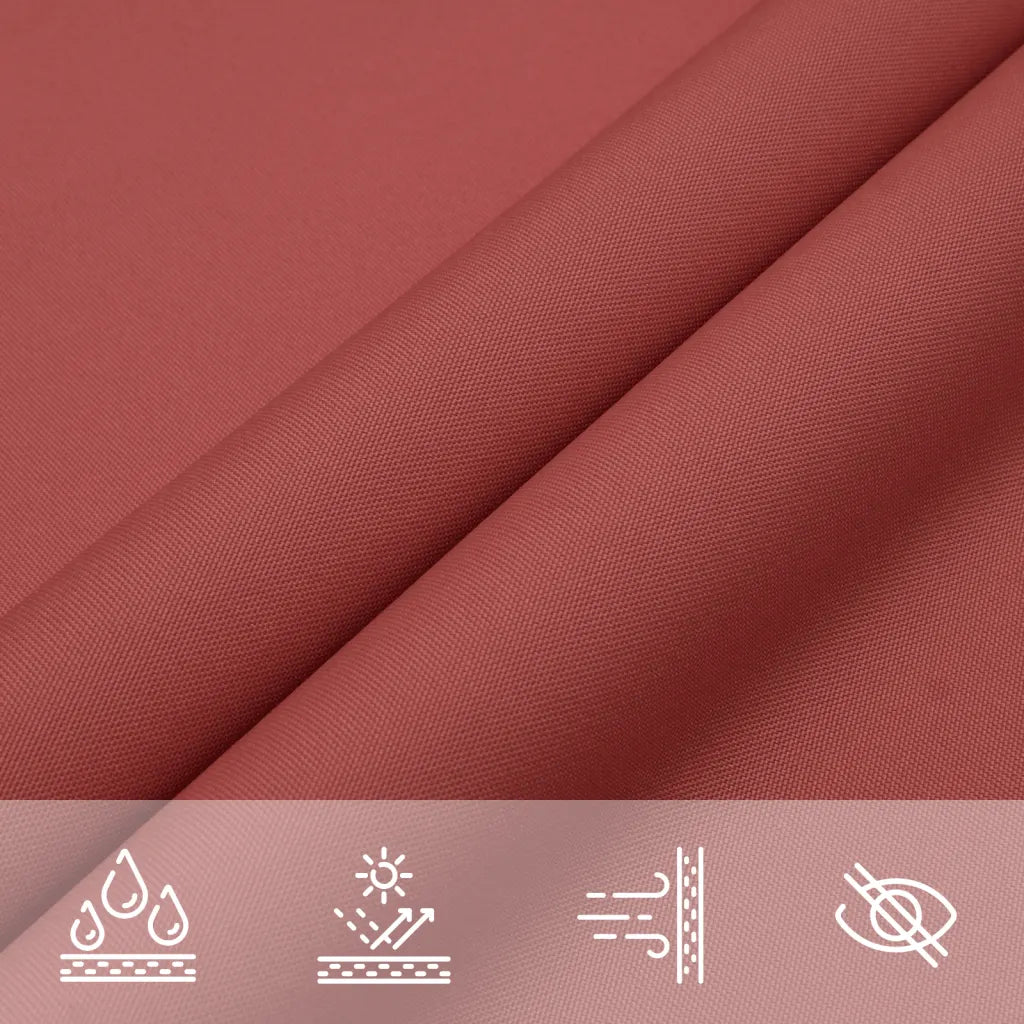 Para-sol estilo vela tecido oxford retangular 6x8 m terracota