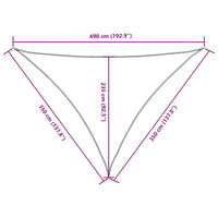 Para-sol est. vela tecido oxford triang. 3,5x3,5x4,9m terracota