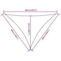 Para-sol estilo vela tecido oxford triangular 5x6x6 m terracota