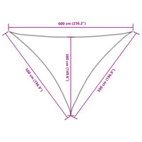 Para-sol estilo vela tecido oxford triangular 5x5x6 m terracota