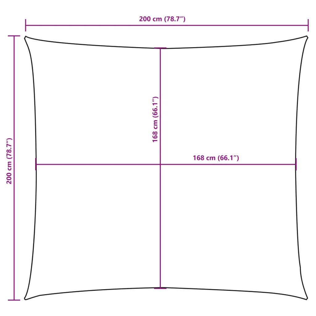 Para-sol vela tecido oxford quadrado 2x2 m