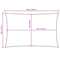 Para-sol tecido oxford retangular 2x5 m