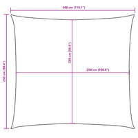 Para-sol vela tecido oxford retangular 2,5x3  cinza-acastanhado