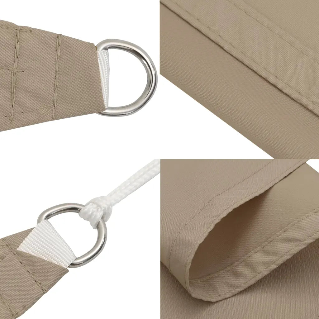 Para-sol vela tecido oxford retangular 2,5x5m cinza-acastanhado