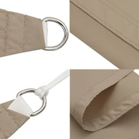 Para-sol vela tecido oxford retangular 2,5x5m cinza-acastanhado