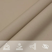 Para-sol vela tecido oxford retangular 3x6 m cinza-acastanhado