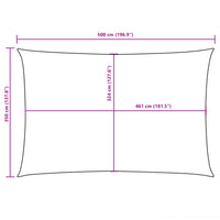 Para-sol tecido oxford retangular 3,5x5m