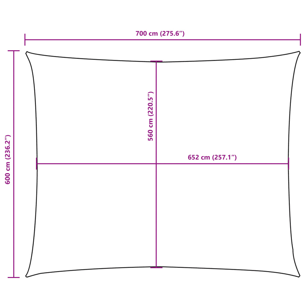 Guarda-Sol tecido Oxford retangular 6x7 m