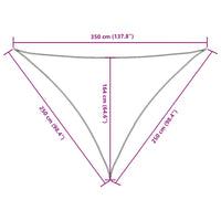 Para-sol vela tecido oxford triangular 2,5x2,5x3,5 m cinza-aca.