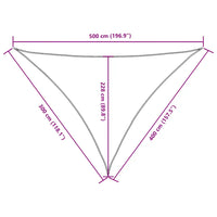 Para-sol vela tecido oxford triangular 3x4x5m cinza-acastanhado