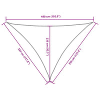 Para-sol tecido oxford triangular 3,5x3,5x4,9m cinza-acastanh.