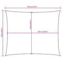 Para-sol vela tecido oxford retangular 2,5x3,5 m -escuro