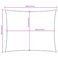 Para-sol vela tecido oxford retangular 3,5x4,5 m -escuro