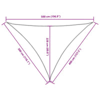 Para-sol vela tecido oxford triangular 3x4x5m -escuro