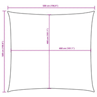 Para-sol estilo vela tecido oxford quadrado 5x5 m