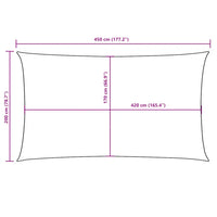 Para-sol estilo vela tecido oxford retangular 2x4,5 m