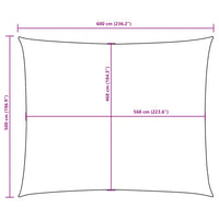 Para-sol estilo vela tecido oxford retangular 5x6 m