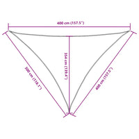 Para-sol estilo vela tecido oxford triangular 3x4x4 m