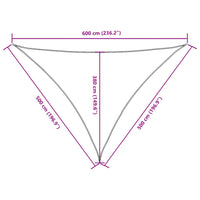 Para-sol estilo vela tecido oxford triangular 5x5x6 m