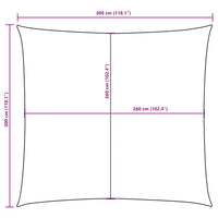 Para-sol estilo vela tecido oxford quadrado 3x3 m
