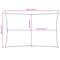 Para-sol estilo vela tecido oxford retangular 2x5 m