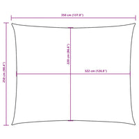Para-sol estilo vela tecido oxford retangular 2,5x3,5m