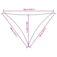 Para-sol estilo vela tecido oxford triangular 4x4x5,8 m