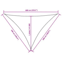 Para-sol estilo vela tecido oxford triangular 5x5x6 m