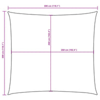 Para-sol estilo vela tecido oxford quadrado 3x3 m