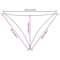 Para-sol estilo vela tecido oxford triangular 3x3x3 m