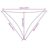 Para-sol estilo vela tecido oxford triangular 3x4x5 m