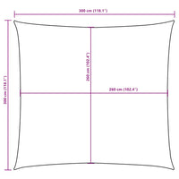 Para-sol estilo vela tecido oxford quadrado 3x3 m