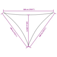 Para-sol estilo vela tecido oxford triangular 3x4x5 m