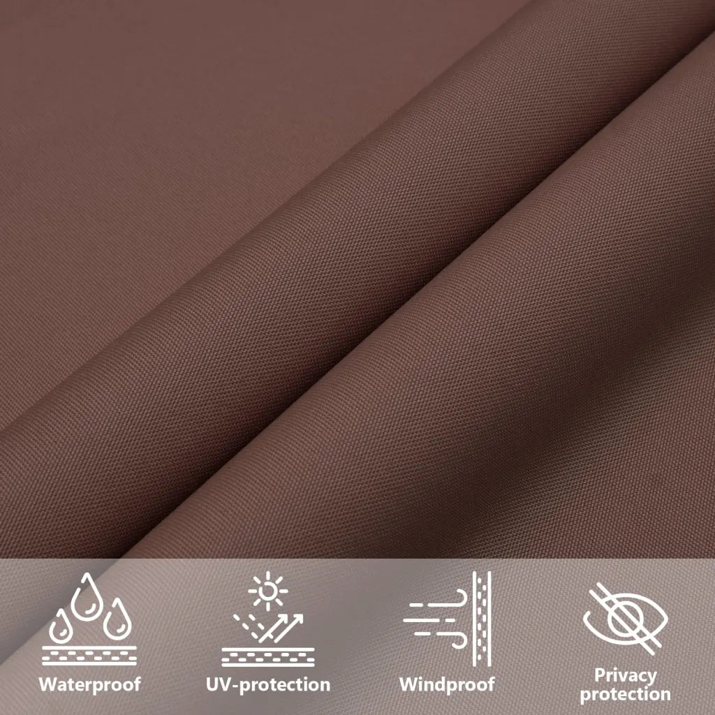 Para-sol estilo vela tecido oxford quadrado 2,5x2,5 m castanho