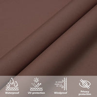 Para-sol estilo vela tecido oxford quadrado 2,5x2,5 m castanho
