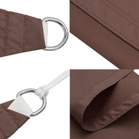 Para-sol estilo vela tecido oxford retangular 2x3 m castanho