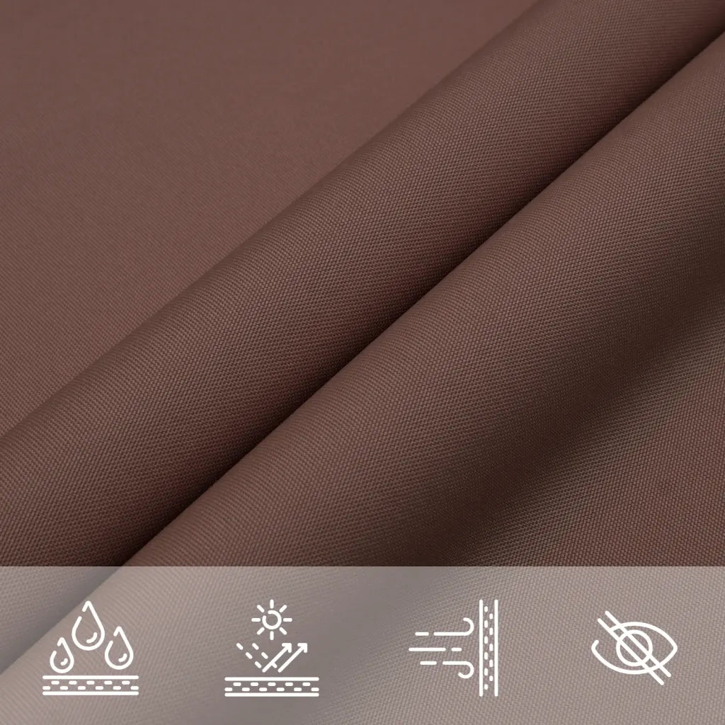 Para-sol estilo vela tecido oxford retangular 2,5x3,5m castanho