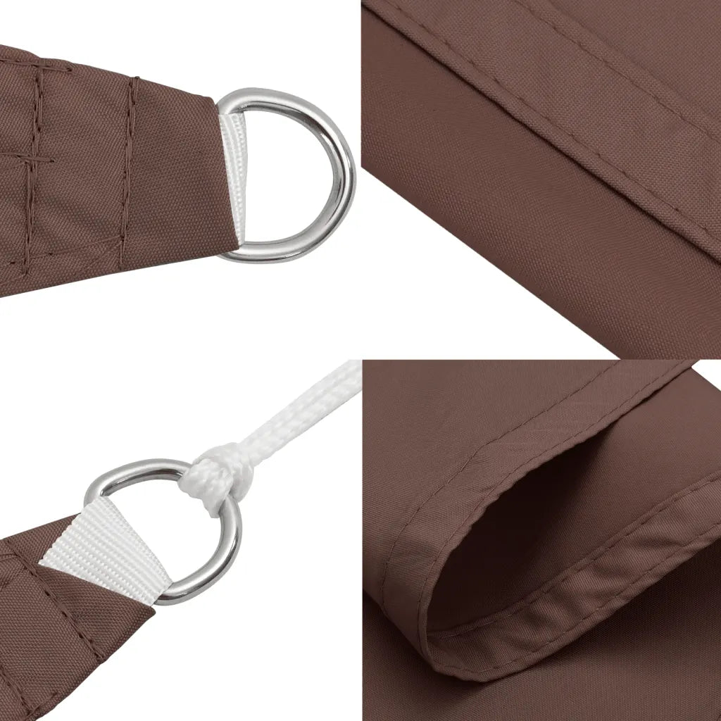 Para-sol estilo vela tecido oxford retangular 3x5 m castanho