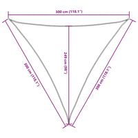 Para-sol estilo vela tecido oxford triangular 3x3x3 m castanho