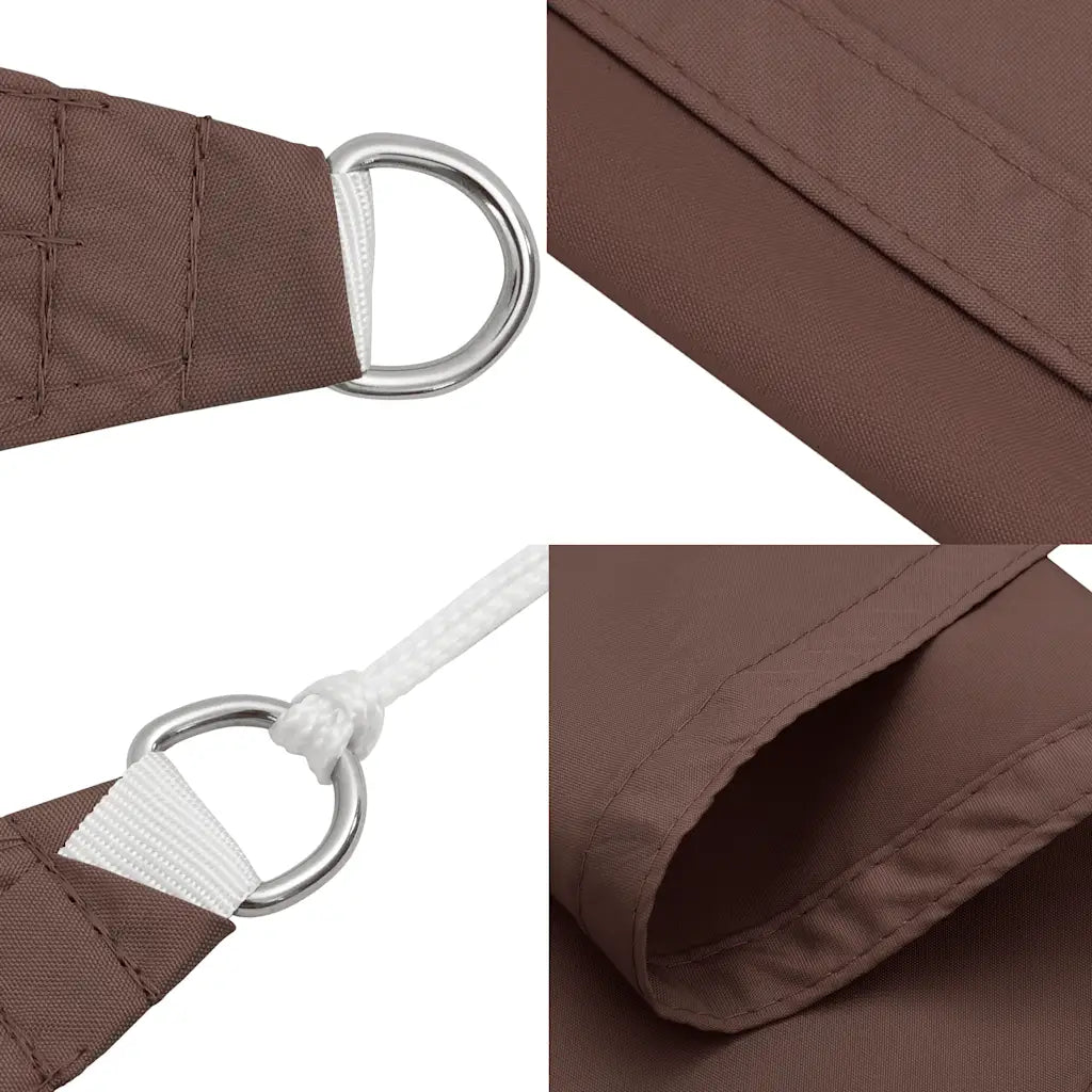 Para-sol vela tecido oxford triangular 3x3x4,24 m castanho