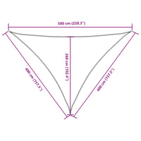 Para-sol estilo vela tecido oxford triangular 4x4x5,8m castanho
